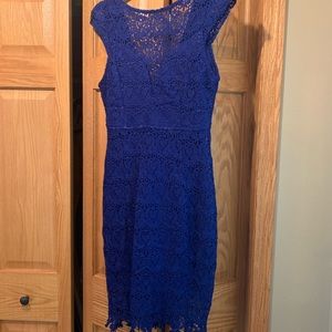 Blue lace dress
